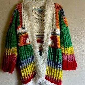 UNIF rainbow cardigan sweater